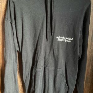 “Make the World a better place” Black Sweatshirt Classic Pullover Hoodie